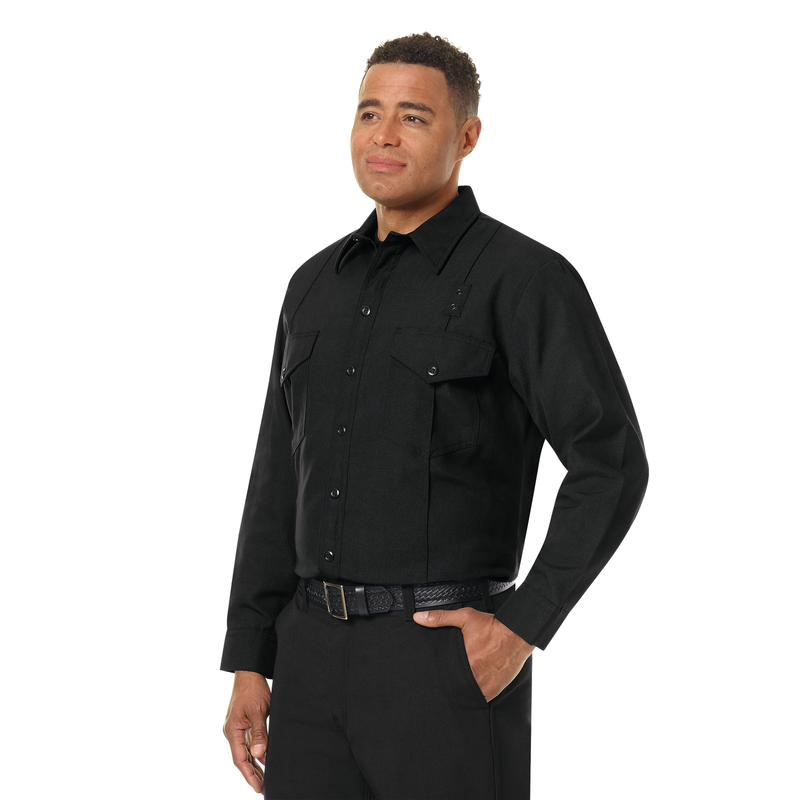 Men's Classic Long Sleeve Western Firefighter Shirt image number 7