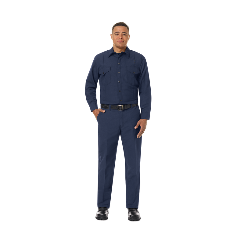 Men's Classic Long Sleeve Western Firefighter Shirt image number 3