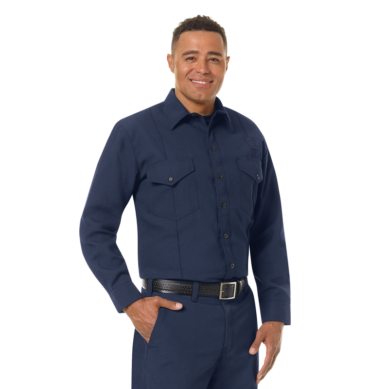 Men's Classic Long Sleeve Western Firefighter Shirt image number 9