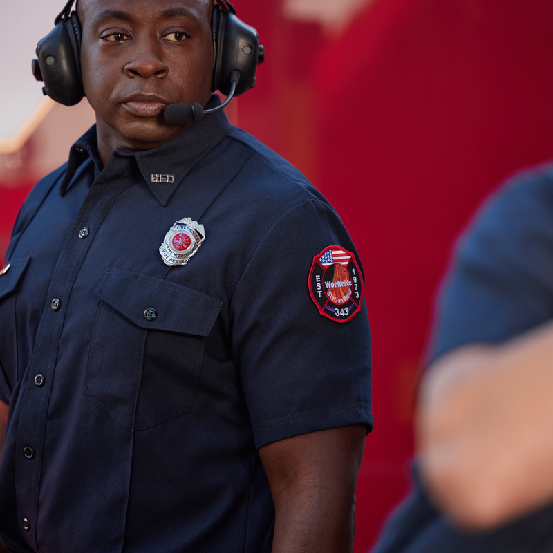 Men's Classic Short Sleeve Firefighter Shirt image number 10