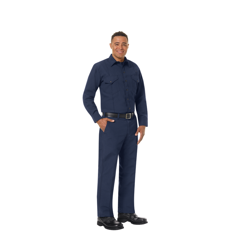 Men's Classic Long Sleeve Western Firefighter Shirt image number 8