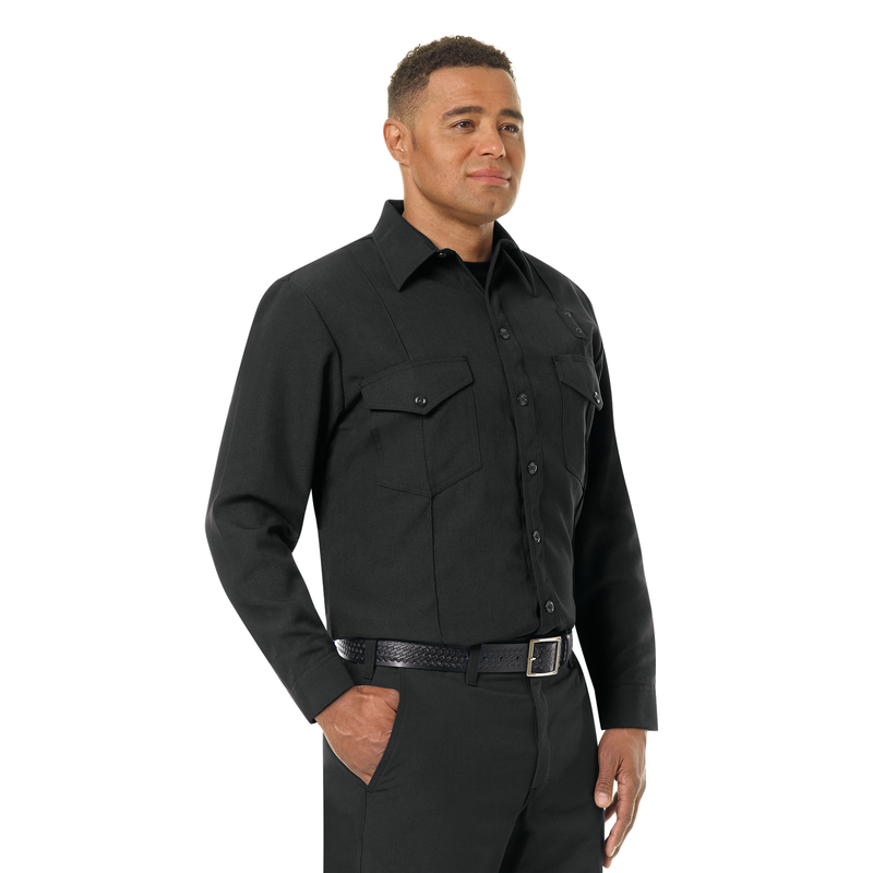 Men's Classic Long Sleeve Firefighter Shirt image number 8