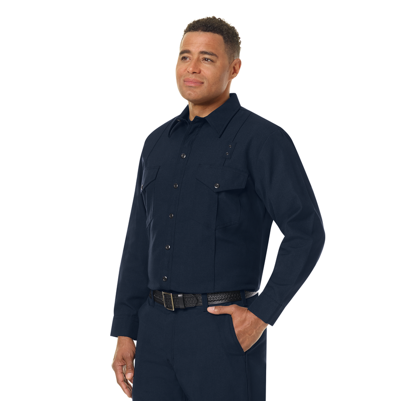 Men's Classic Long Sleeve Western Firefighter Shirt image number 6