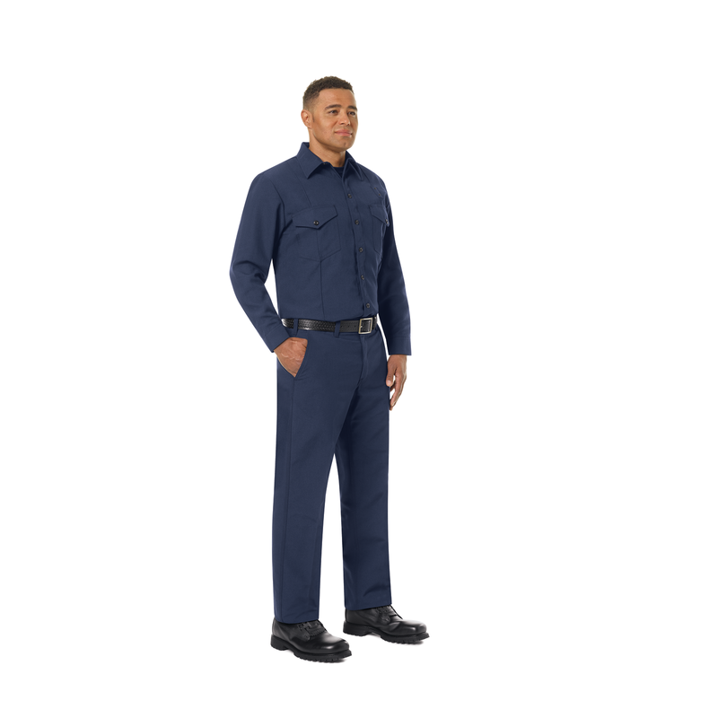 Men's Classic Long Sleeve Firefighter Shirt image number 13