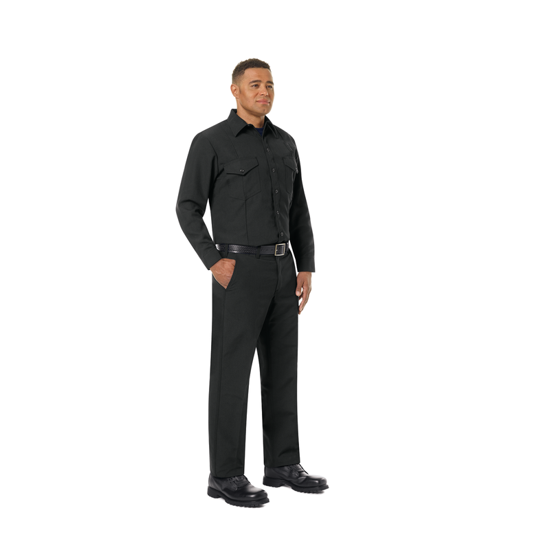 Men's Classic Long Sleeve Firefighter Shirt image number 7